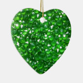 豪華なグリーン結晶セラミックハートオーナメント セラミックオーナメント (右)