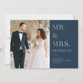 豪華なグロー結婚の発表シルバー サンキューカード