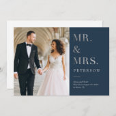 豪華なグロー結婚の発表シルバー サンキューカード (正面/裏面)