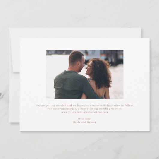 豪華なグロー編集可能カラー日付カードの保存 サンキューカード (裏面)