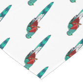 豪華なケツァル鳥の漫画イラストレーション ショートテーブルランナー (コーナー)