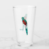 豪華なケツァル鳥の漫画イラストレーション タンブラーグラス (裏面)