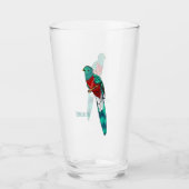 豪華なケツァル鳥の漫画イラストレーション タンブラーグラス (正面)
