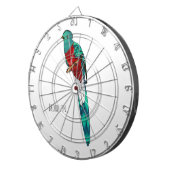 豪華なケツァル鳥の漫画イラストレーション ダーツボード (正面右)