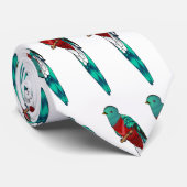 豪華なケツァル鳥の漫画イラストレーション ネクタイ (ロール)