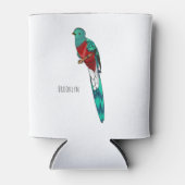 豪華なケツァル鳥の漫画イラストレーション 缶クーラー (正面)