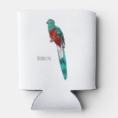 豪華なケツァル鳥の漫画イラストレーション 缶クーラー (裏面)