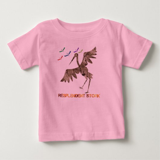 豪華なコウノトリ ベビーTシャツ (正面)