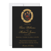 豪華なゴシック様式のキャンドル&バラ