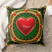 豪華なゴールデンハート枠 クッション (ブランケット)