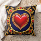 豪華なゴールデンハート枠 クッション (ブランケット)