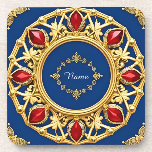 豪華なゴールデンハート枠 コースター (正面)