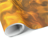 豪華なゴールデンファイアクリスマス ラッピングペーパー (ロールコーナー)