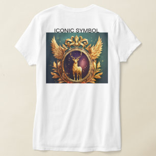 豪華なゴールデンローレルクレストロゴ Tシャツ