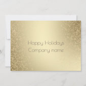 豪華なゴールドとブラックの贅沢な休暇パーティー 招待状 (裏面)