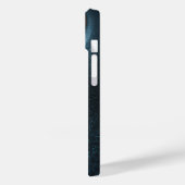 豪華なゴールドのスパンコルが流れる青いグリッターの砂の抽象 Case-Mate iPhoneケース (裏面 / 左)