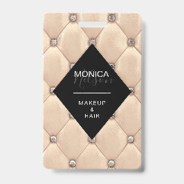 豪華なゴールドの刺繍モノグラム バッジ