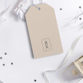 豪華なゴールドの花モノグラム感謝ウェディング ギフトタグ