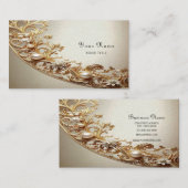 豪華なゴールドの装飾が施された名刺 名刺 (正面/裏面)