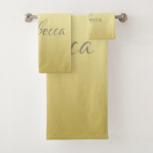 豪華なゴールドの金属装飾（ゴールドとシルバーに） バスタオルセット (インサイチュ)