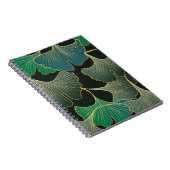 豪華なゴールドの銀杏、ヴィンテージアート。 ノートブック (右側)