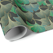 豪華なゴールドの銀杏、ヴィンテージアート。 ラッピングペーパー (ロールコーナー)