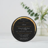 豪華なゴールドグリッター幾何学パーティーイベントラグジュアリー 招待状 (スタンド正面)