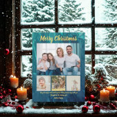 豪華なゴールドコーラルクリスマス４点セット シーズンポストカード