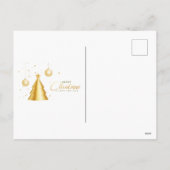 豪華なゴールドコーラルクリスマス４点セット シーズンポストカード (裏面)