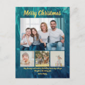 豪華なゴールドコーラルクリスマス４点セット シーズンポストカード (正面)