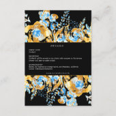 豪華なゴールドターコイズの受付詳細カード エンクロージャーカード (正面)