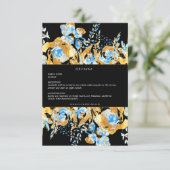 豪華なゴールドターコイズの受付詳細カード エンクロージャーカード (スタンド正面)