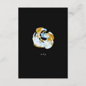 豪華なゴールドターコイズの受付詳細カード エンクロージャーカード (裏面)