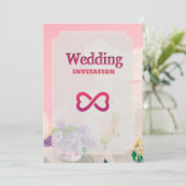 豪華なゴールドテクスチャーイスラムウェディング招待状 招待状 (スタンド正面)