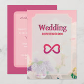 豪華なゴールドテクスチャーイスラムウェディング招待状 招待状 (正面/裏面)