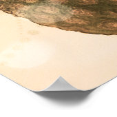 豪華なゴールドパイナップルのエレガントパーティーバナーアート ポスター (角)