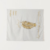 豪華なゴールドパームウェルカム 誕生発表 カスタム タペストリー (正面(横))