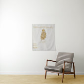 豪華なゴールドパームウェルカム 誕生発表 カスタム タペストリー (インサイチュ)