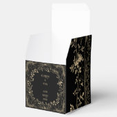 豪華なゴールド＆ブラックセピアの花柄仕上げ フェイバーボックス (オープン)