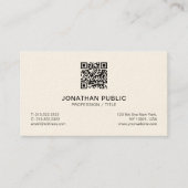 豪華なシグネチャークリームモダンシンプルテンプレート 名刺 (正面)