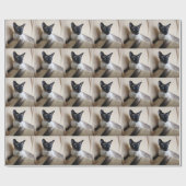 豪華なシャム猫の顔 ラッピングペーパー (フラット)