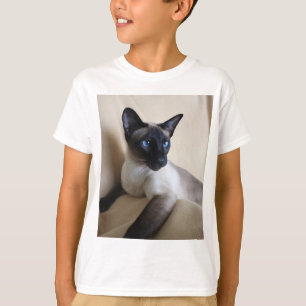 豪華なシャム猫の顔 Tシャツ