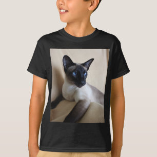 豪華なシャム猫の顔 Tシャツ