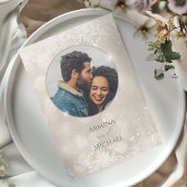 豪華なシャンパンと輝きのエレガントな写真 ウェディング 招待状