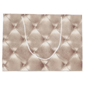 豪華なシャンパン グラム おしゃれな ブライダルシャワー ウェディング ラージペーパーバッグ (裏面)