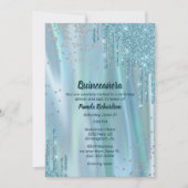 豪華なシルクとグリッターの輝き クイーンセニョーラへの招待 招待状 (正面)