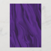 豪華なシルクのゴールドリング、紫の結婚式の披露宴 エンクロージャーカード (裏面)