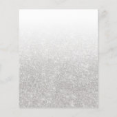豪華なシルバーグリッターのブライダルシャワー チラシ (裏面)