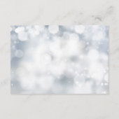 豪華なシルバーグリッターの光る結婚式の披露宴 エンクロージャーカード (裏面)