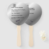 豪華なシルバーシェンチャリティーオークション ハンドファン (正面&裏面)